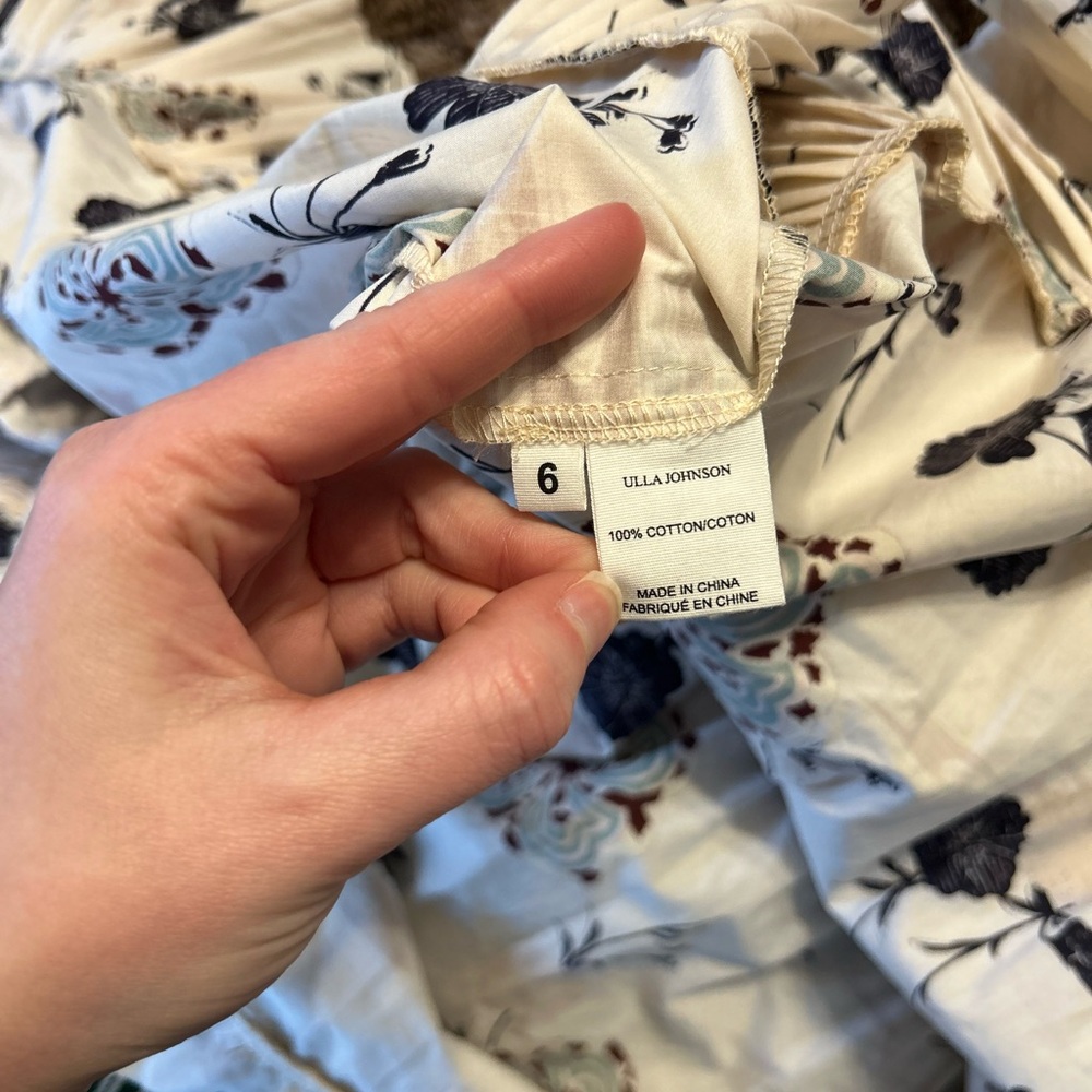 Ulla Johnson Cream Floral Midi Dress - Picture 10 of 11